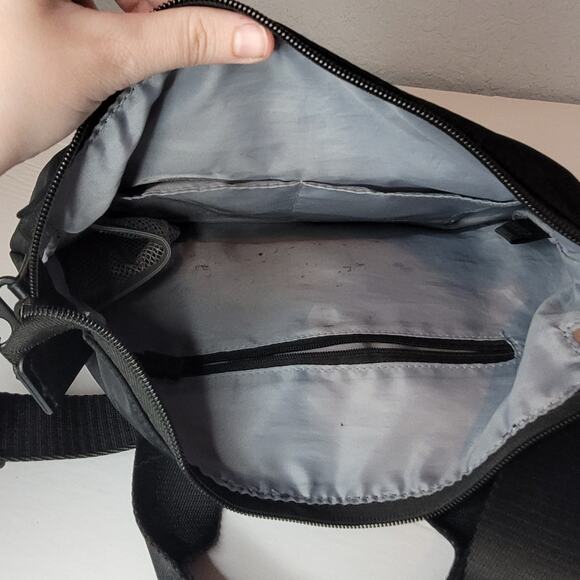 IHKWIP Black Purse Travel Bag Tote Crossbody Strap Zipper Pockets Organizer - Picture 10 of 14